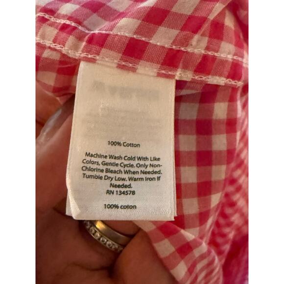 Vineyard Vines Boys Classic Button-Down Shirt 👔 | Size 4 | Red‎ Gingham - Picture 5 of 7